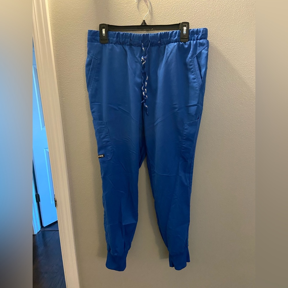 Greys Anatomy jogger scrub pants royal blue size L